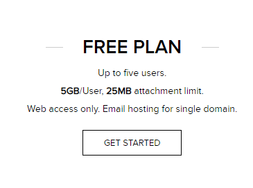 Chọn gói free plan của zoho