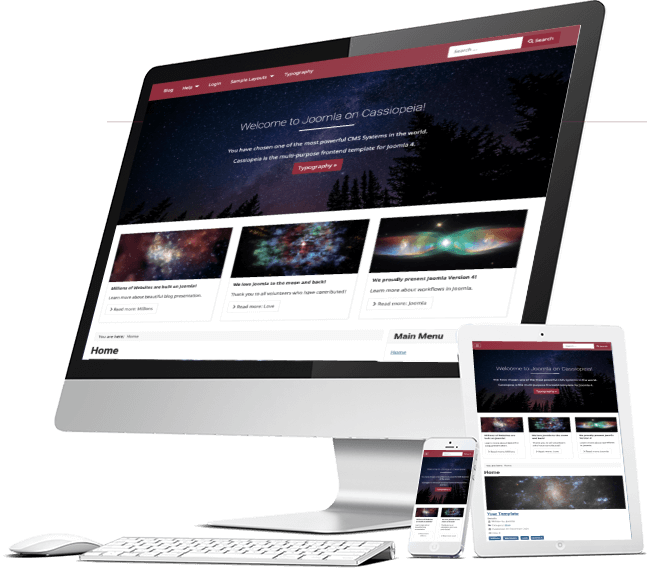 Giao diện trang web mặc định